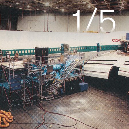 An old Cathay Pacific Boeing 747-200 being converted into a freighter