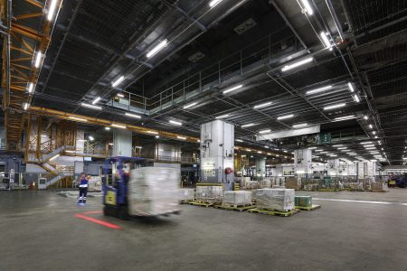 Inside the Cathay Cargo Hub at the Hong Kong International Airport (HKIA)