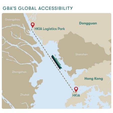 The initiative will offer security screening, palletisation and cargo acceptance of cargo in upstream, enabling exports from the GBA to be carried straight to the secured pier of HKIA by sea.