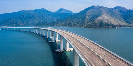 View of the Hong Kong-Macao-Zhuhai Bridge