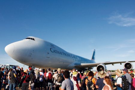 Hong Kong Trader arrives amid an enthusiastic crowd