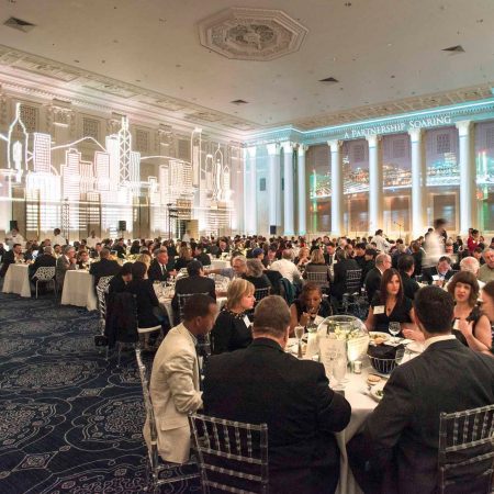 tables at Gala dinner 