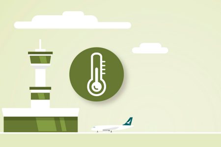 Illustration of cherries arriving at destination airport cold storage facility