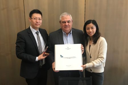 Bob Kmiotek with Frank Wu and Jeanette Mao