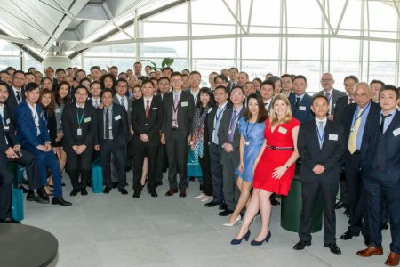 Group photo at airport