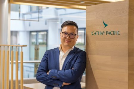 Frank Yau at Cathay Pacific office