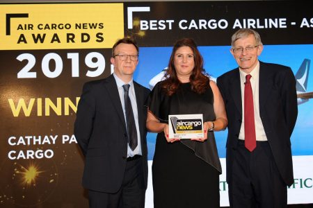 Georgette Blanchard collecting ACN award