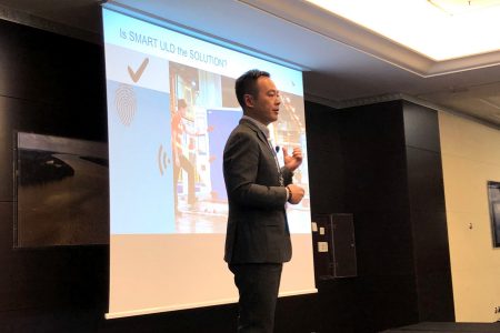 Calvin Hui presenting at IATA symposium