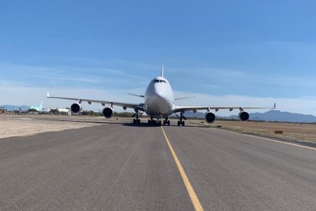 Boeing 747-400BCF on runway
