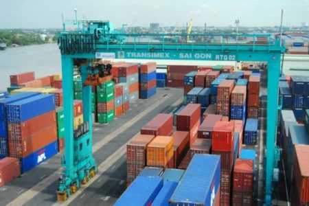 Cargo port in Saigon