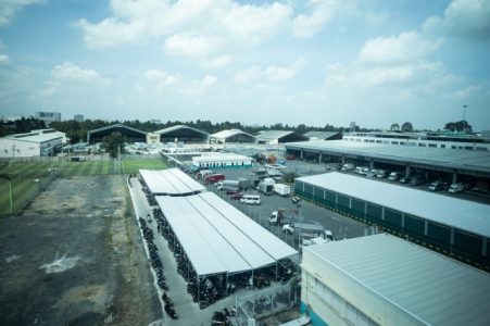 Parking facility for motorbike and trucks in Southeast Asia