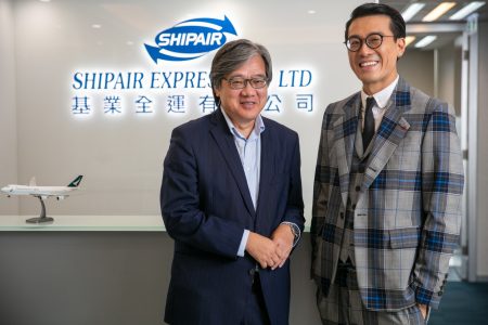 Derrick Yu at shipair office with Kenneth Yu