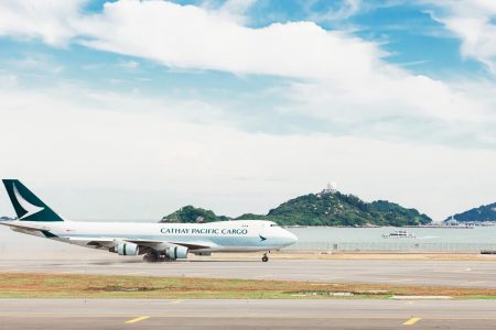 Cathay Cargo aircraft on HKIA runway