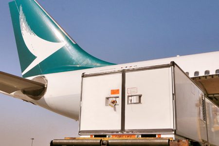 ULD's in front of aircraft