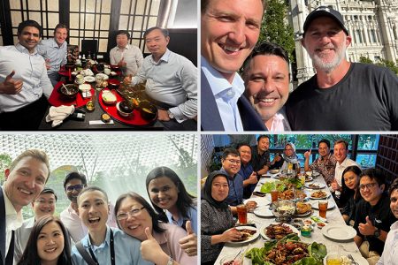 Convivial gatherings at restaurants and outdoors