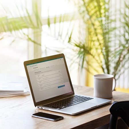 Laptop with user interface for Cathay customers