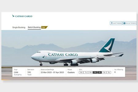 Cathay Cargo booking page