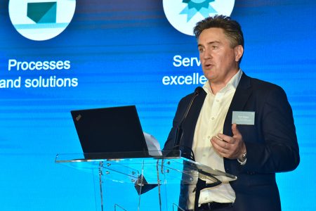 Tom Owens presenting