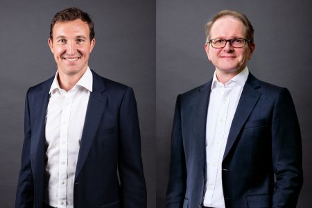 Headshots of George Edmunds and James Evans