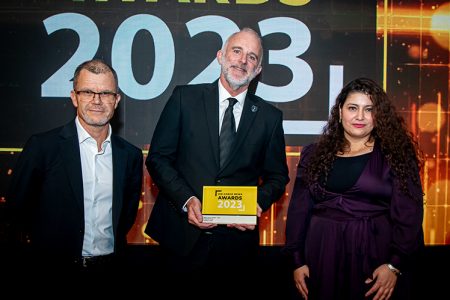 Jansen Stafford with award