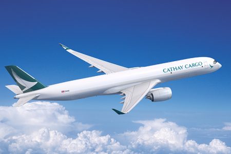 Cathay Cargo Airbus A350F in flight