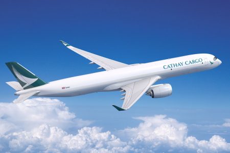 Cathay Cargo Airbus A350F in flight