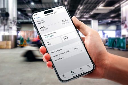 cargo connect app on smartphone screen