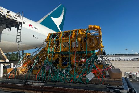 Large cargo to be loaded on Cathay Cargo plane