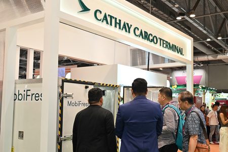 The Cathay Cargo Terminal presence featuring a MobiFresh unit