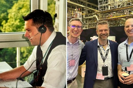 A fresh-faced Michael Spiegel in 2001, and (centre inset) in 2023 in Hong Kong