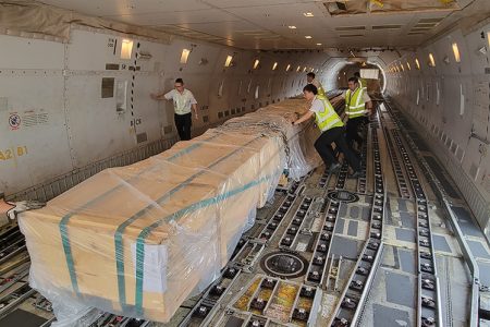 Missing piece of pipeline loading on the plane