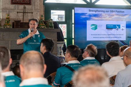 Director Cargo Tom Owen talks guests through Cathay Cargo’s recent developments