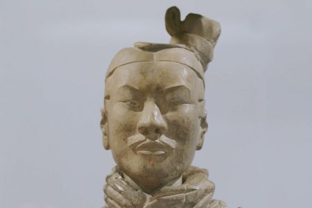 One of the Terracotta Warriors on display in the Perth exhibition