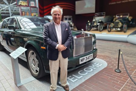 The Hongkong and Shanghai Hotels Chairman The Hon. Sir Michael Kadoorie at the unveiling ceremony at the National Motor Museum at Beaulieu