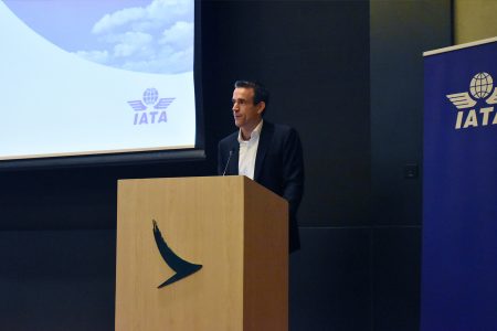 Cathay Director Cargo Dominic Perret welcomes delegates to the seminar